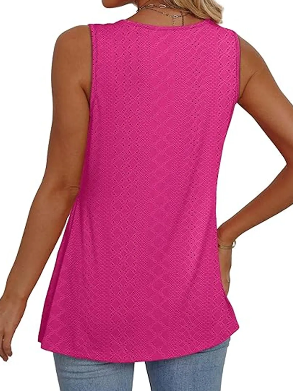 Womens Tank Tops 2025 Flowy Peplum Tops For Women Dressy Sleeveless V Neck Babydoll Tank Tops