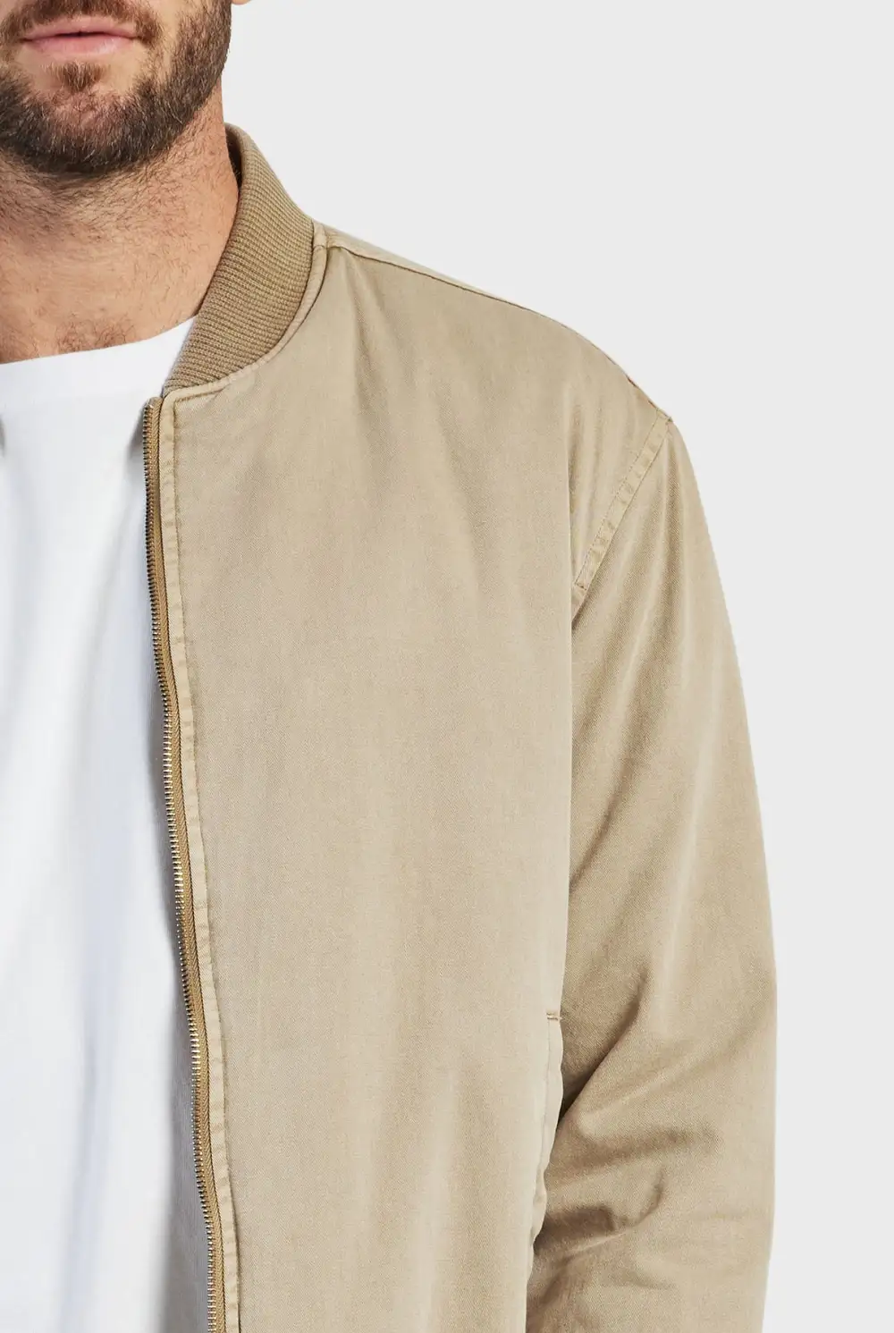 Almond tan Classic Bomber Jacket