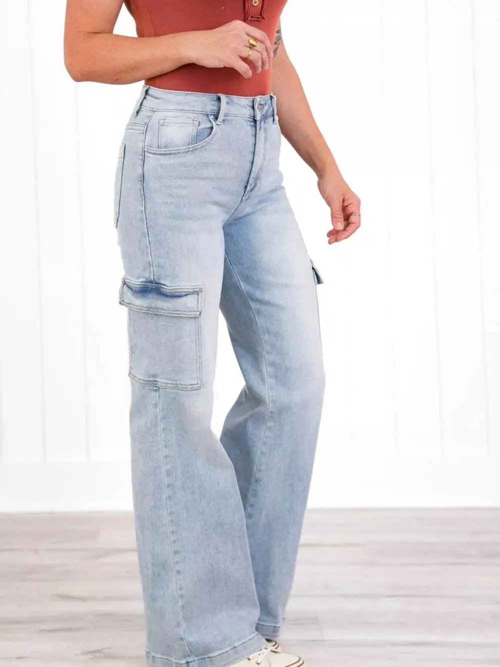 Wide Leg Denim Jeans