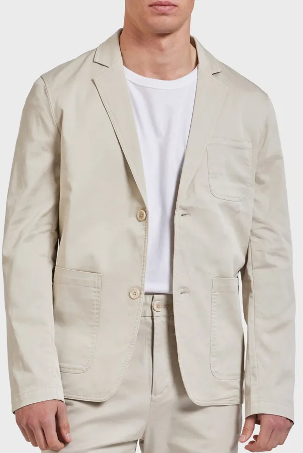 Stone Cotton Blazer