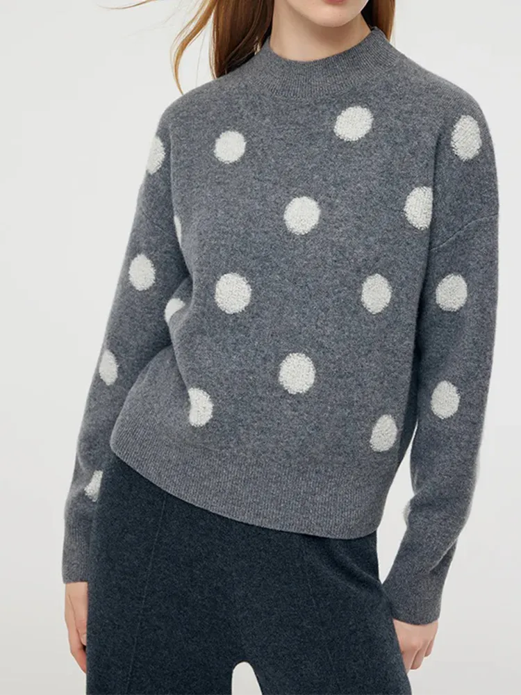 Wool Blend Sequins Women Sweater