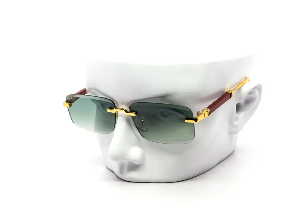12-Pack Modern Rimless Rectangle Gradient Sunglasses