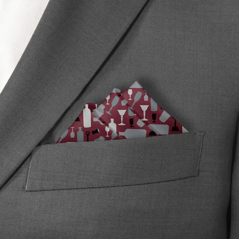 Versatile Stylish Novelty Food And Drink Motif Pocket Square