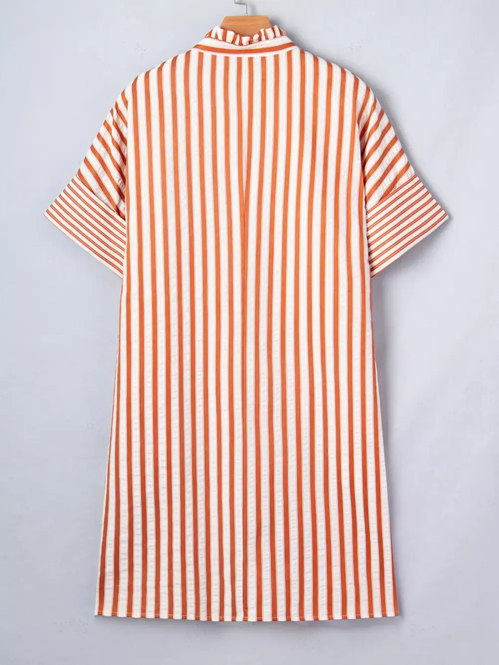 Striped V Neck Mini Dress