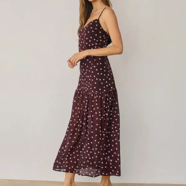 Polka Dot Drop Waist Dress