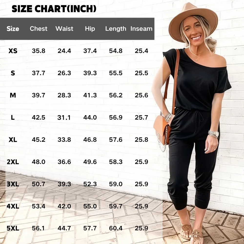 Women's Jumpsuit Off-Shoulder Elastic Waist Stretchy