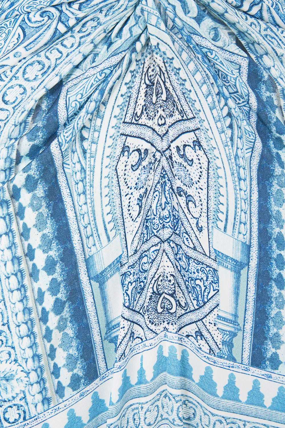 Printed Long Split Front Twist Dress