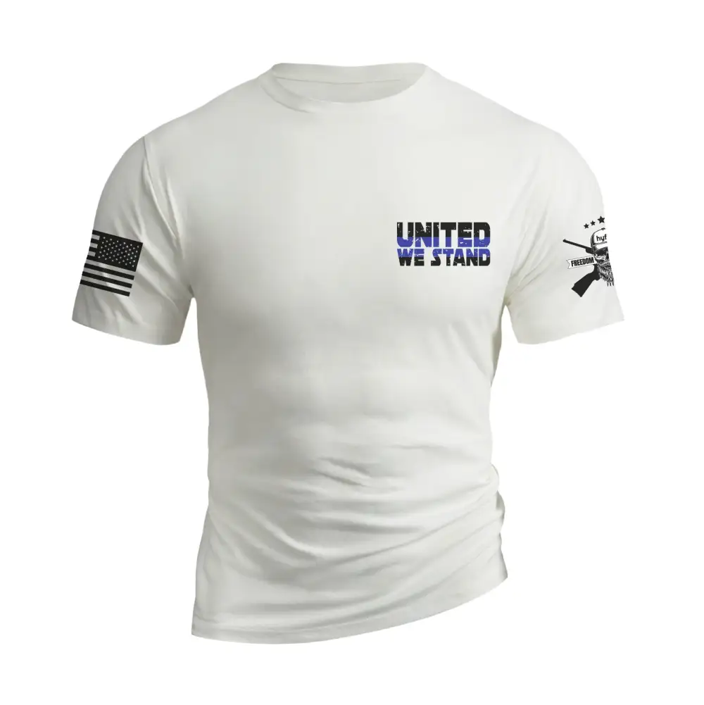 POLICE SUPPORT USA FLAG PATRIOTIC GRAPHIC TEE