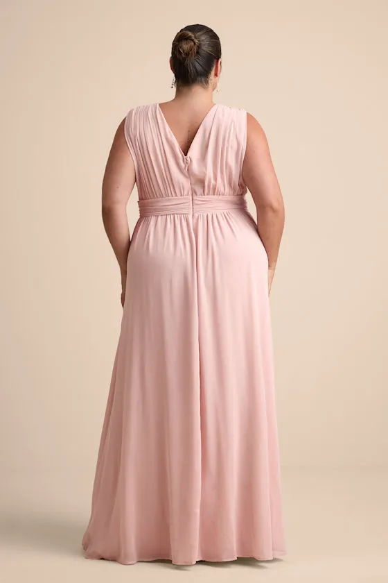 Heavenly Hues Dark Blue Floral Maxi Dress