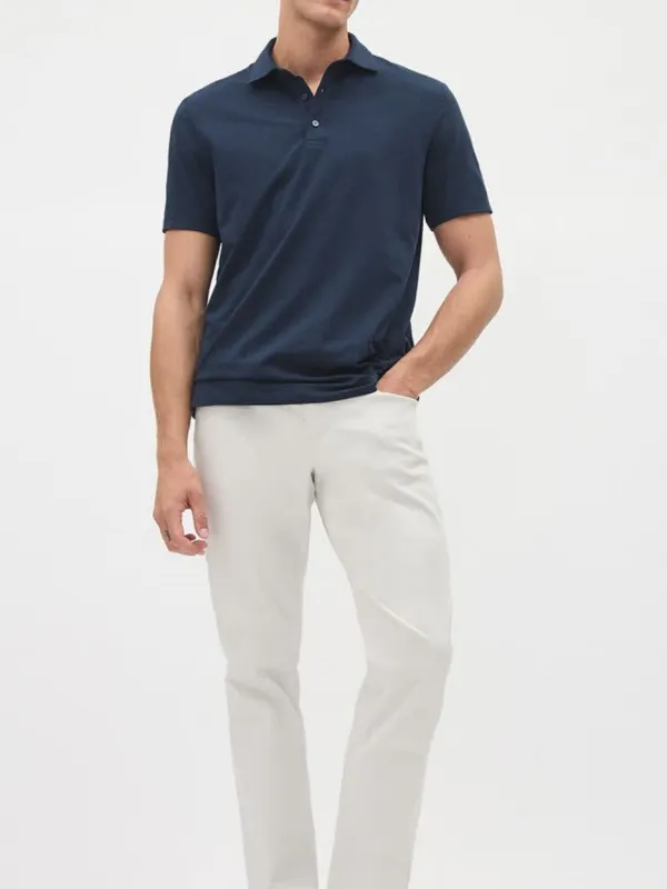 Navy Blue Short-Sleeve Daily Polo