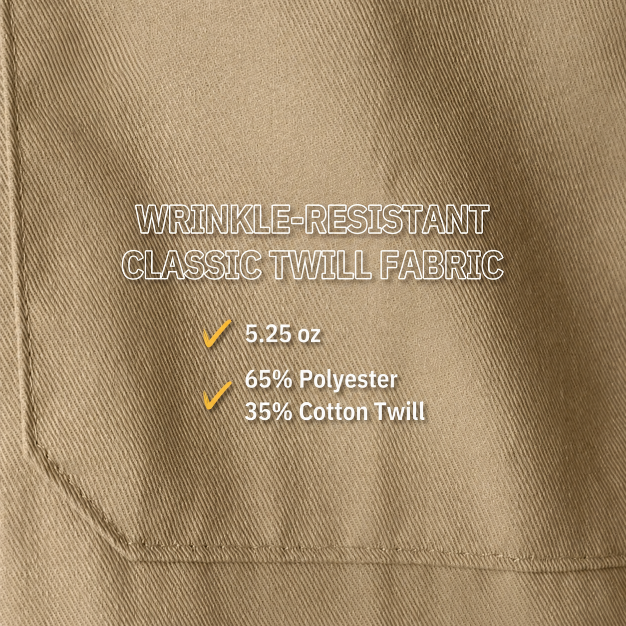 Men’s Classic Fit Short Sleeve Work Shirt, Moisture-Wicking, Chest Pockets