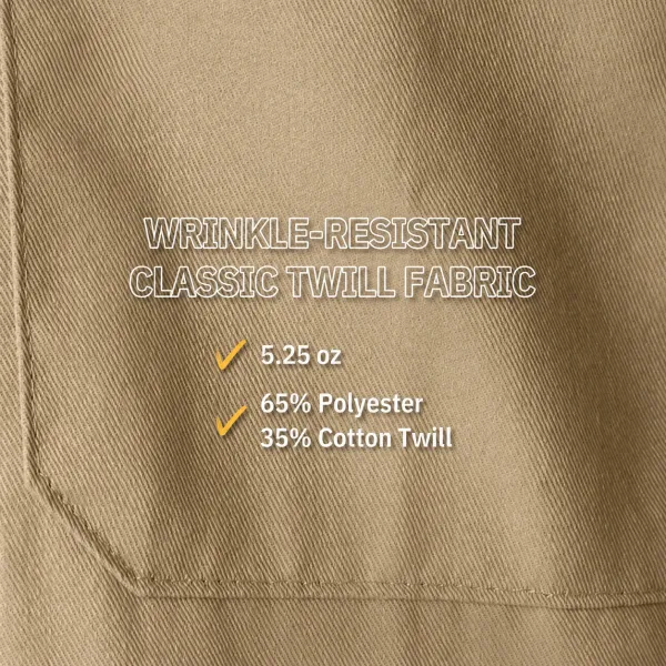 Men’s Classic Fit Short Sleeve Work Shirt, Moisture-Wicking, Chest Pockets