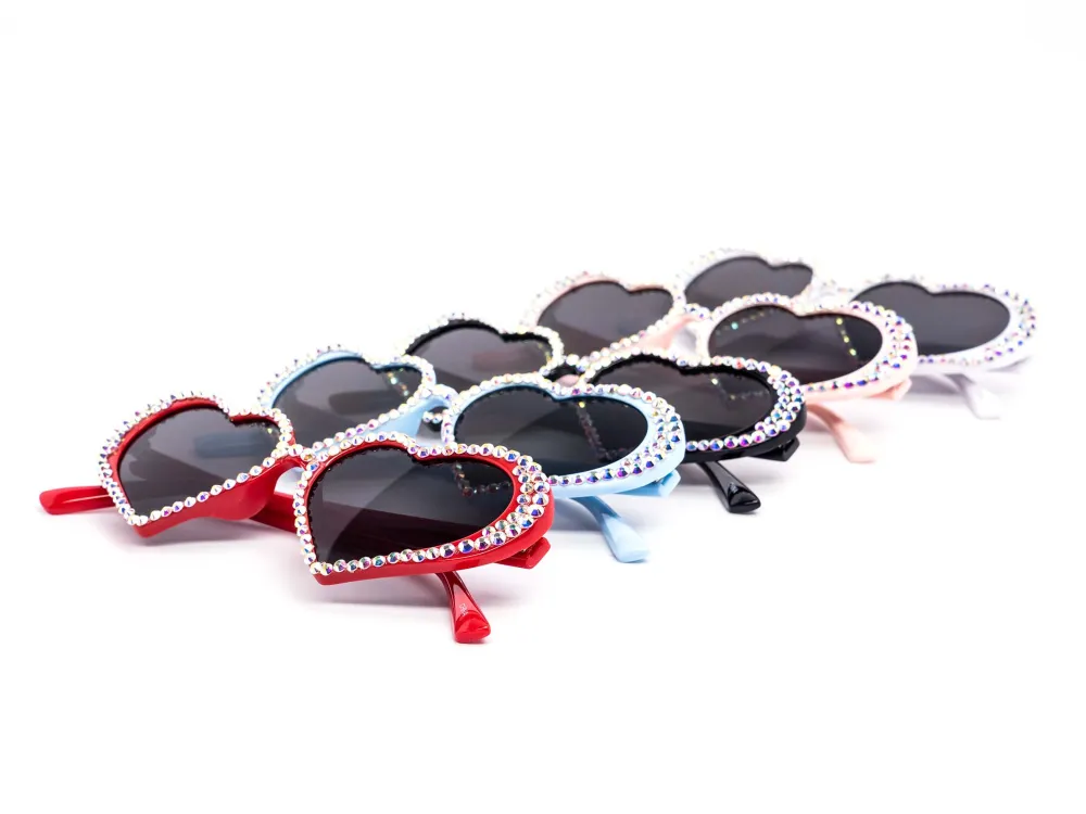 12-Pack Heart Dark Lens Assorted Sunglasses