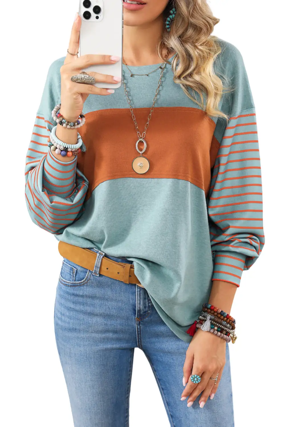 Textured Striped Top