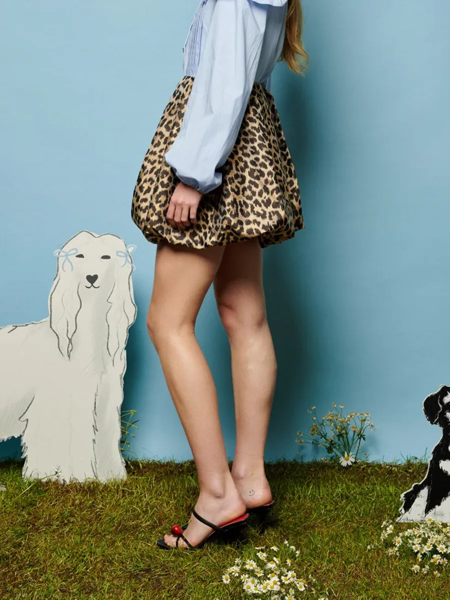 Comfortable Leopard Jacquard Skirt