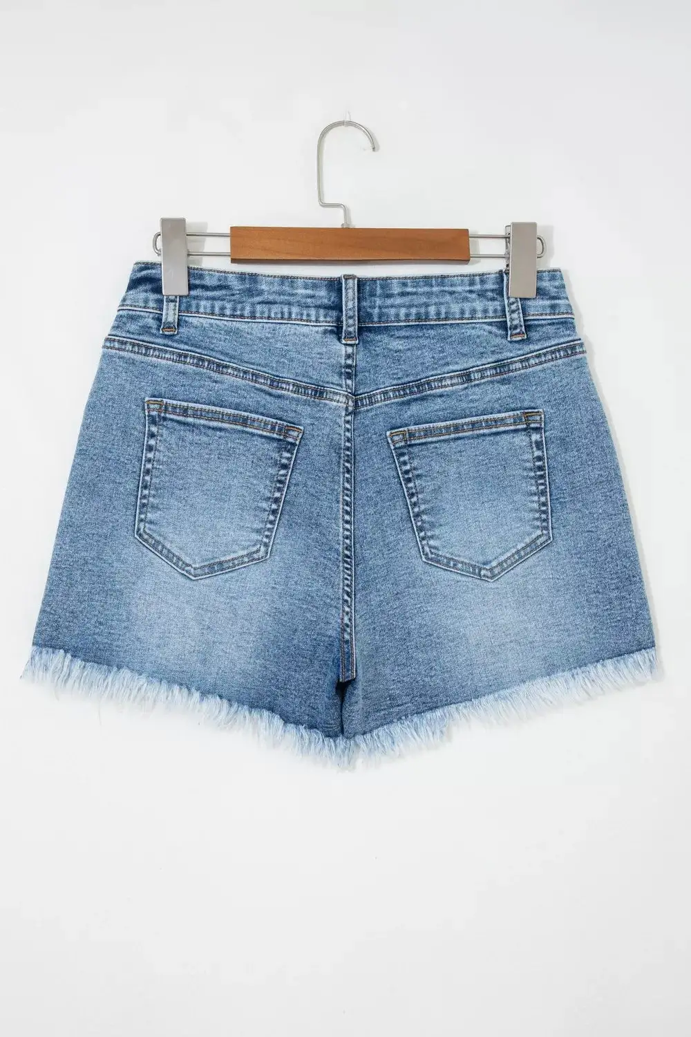 Western Embroidery Stud Denim Shorts