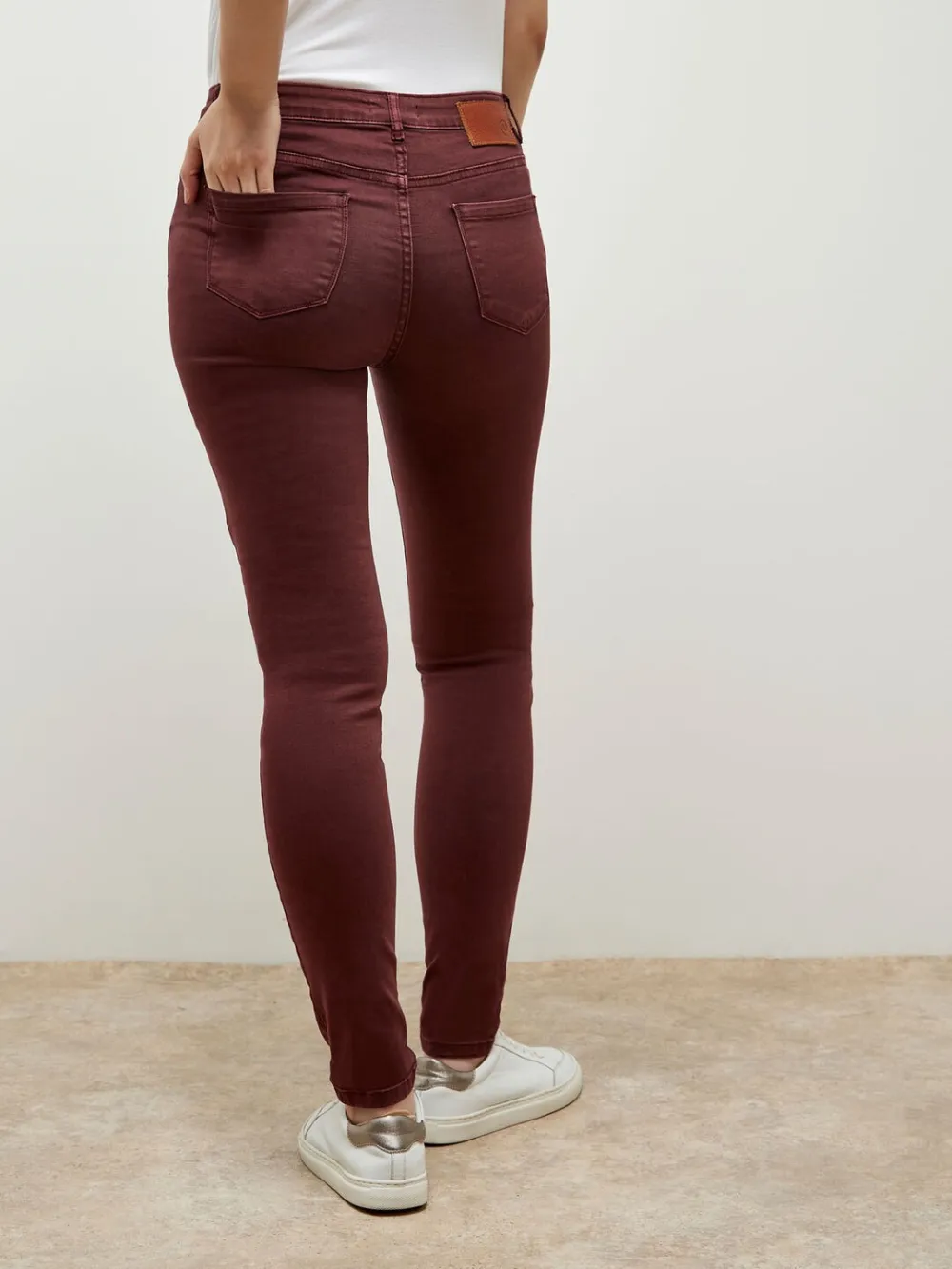 Burgundy Skinny Fit Jeans