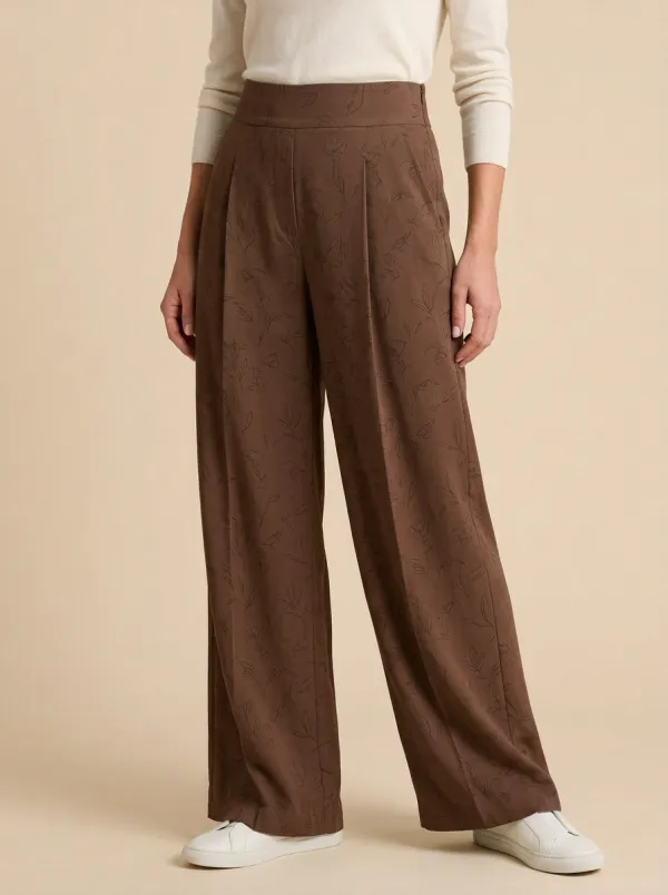 Modern Wide-Leg Floral Printed Women's Wide-Leg Pants