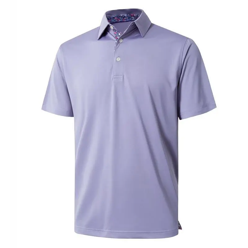 Mens Casual Dry Fit Performance Designed Collared Golf Polo Shirts for Men Plus Size Tops