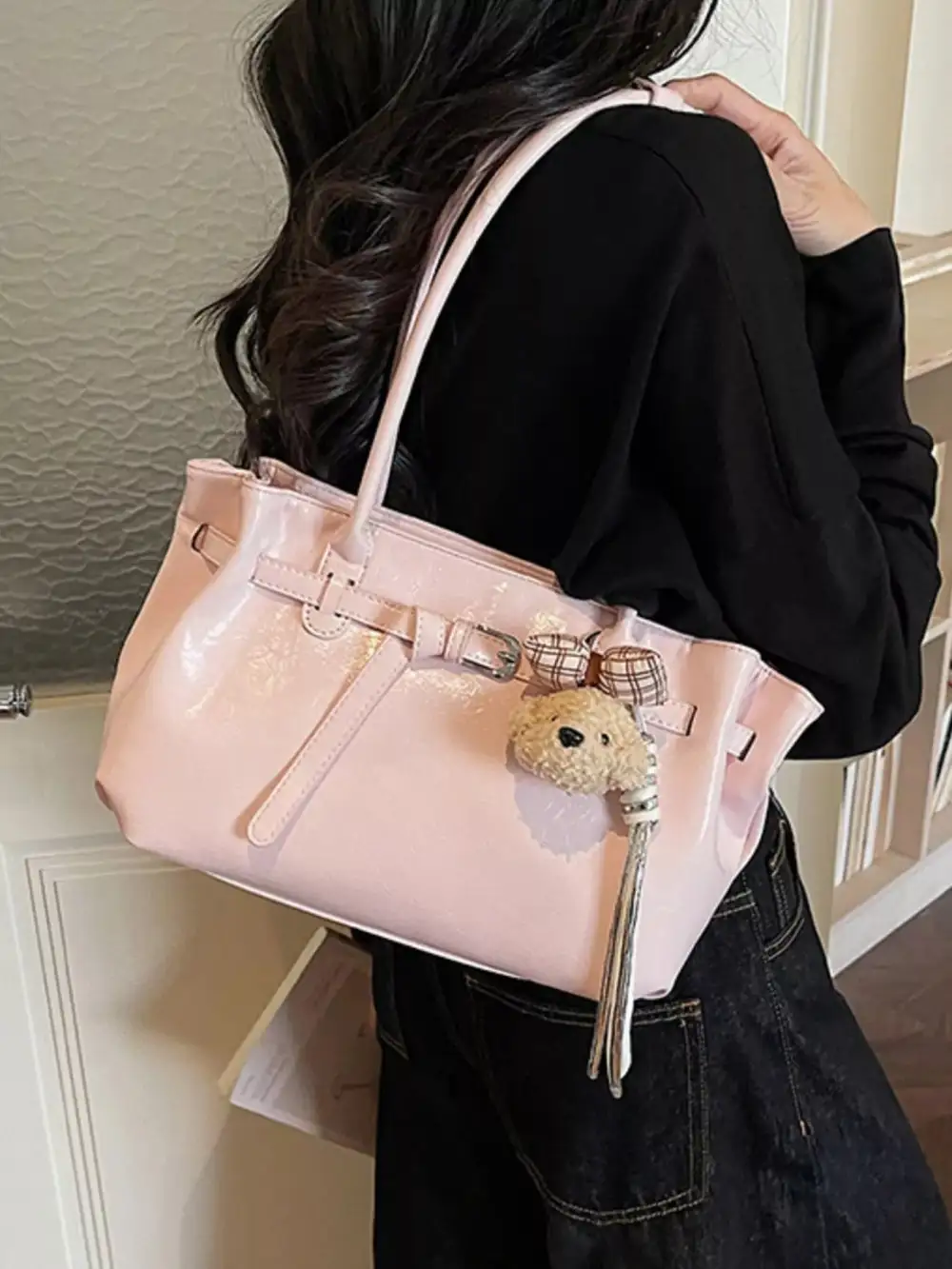 Leather Dog Shoulder Bag