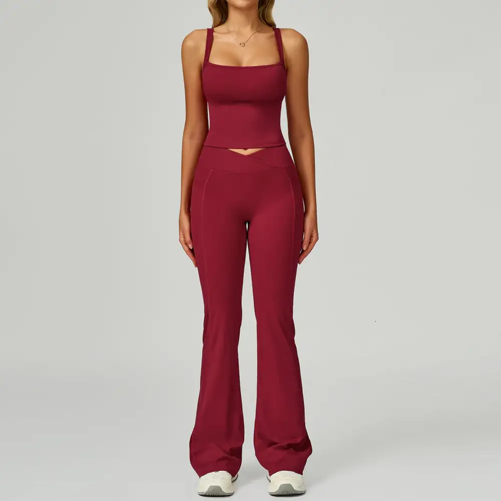Fitted Yoga Top Pants Set