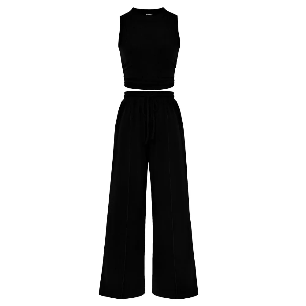 Women's 2-Piece Ribbed Knit Lounge Set