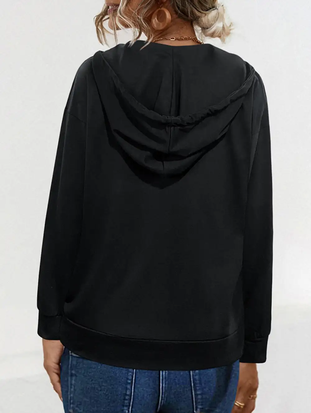 Hooded Drawstring Pocket Sweatshirt