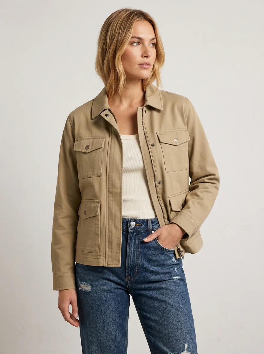 Field Zip-Front Women's Casual Jacket
