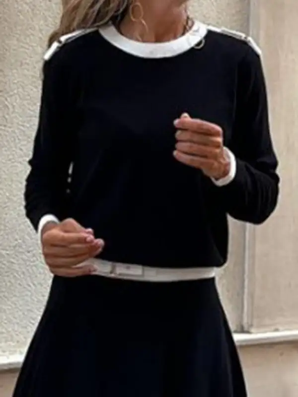 Long Sleeve Knit Coordinated Set