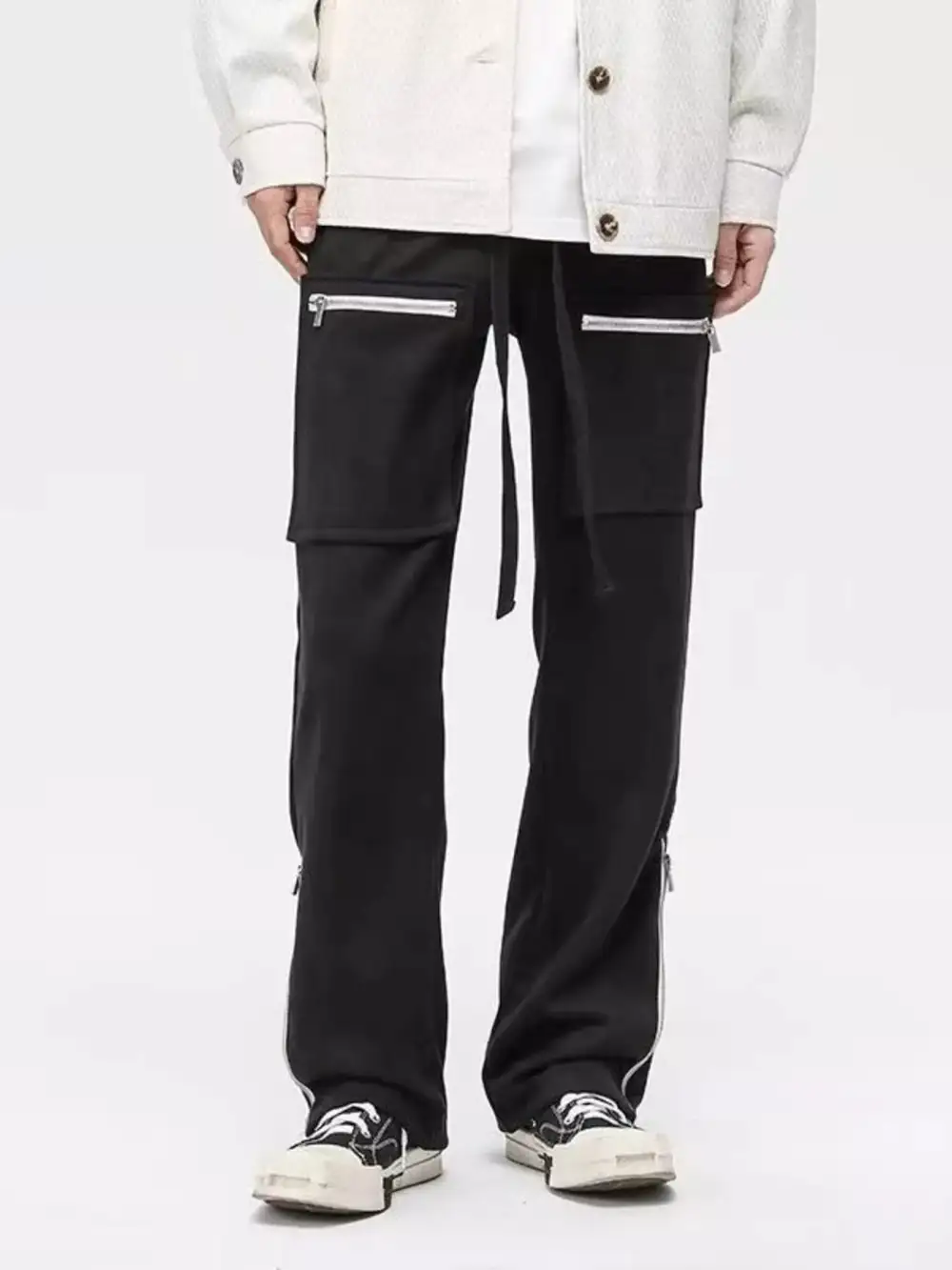 Men's Plus Size Zipper Pocket Relaxed Fit Pants