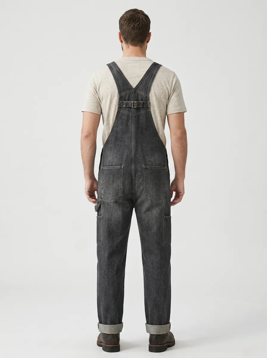 Men's Classic Dungaree Denim Bib Overalls