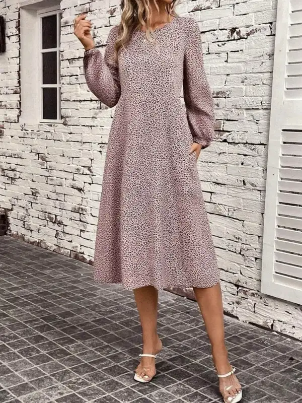 Comfort Fit Animal Print Midi Dress