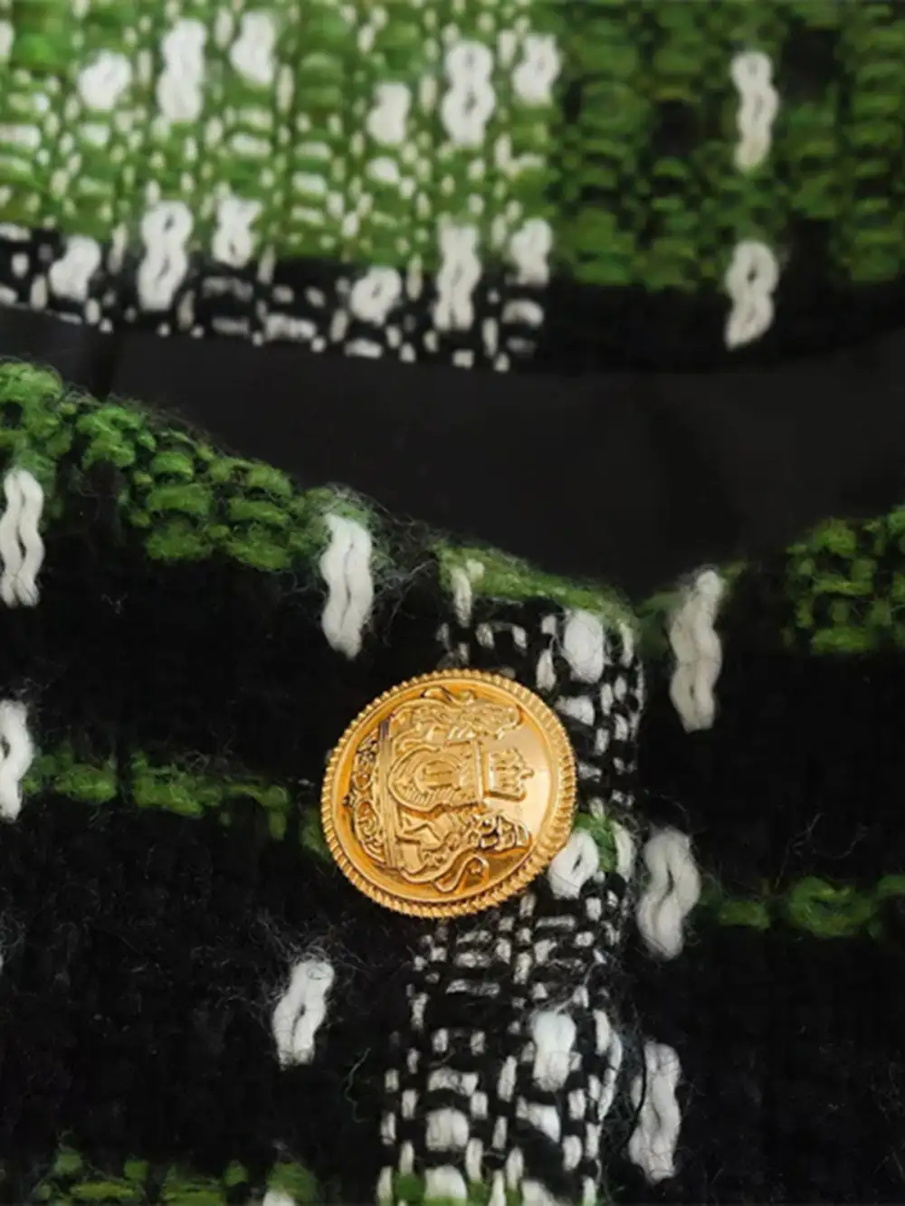 Emerald Flames Tweed Blazer