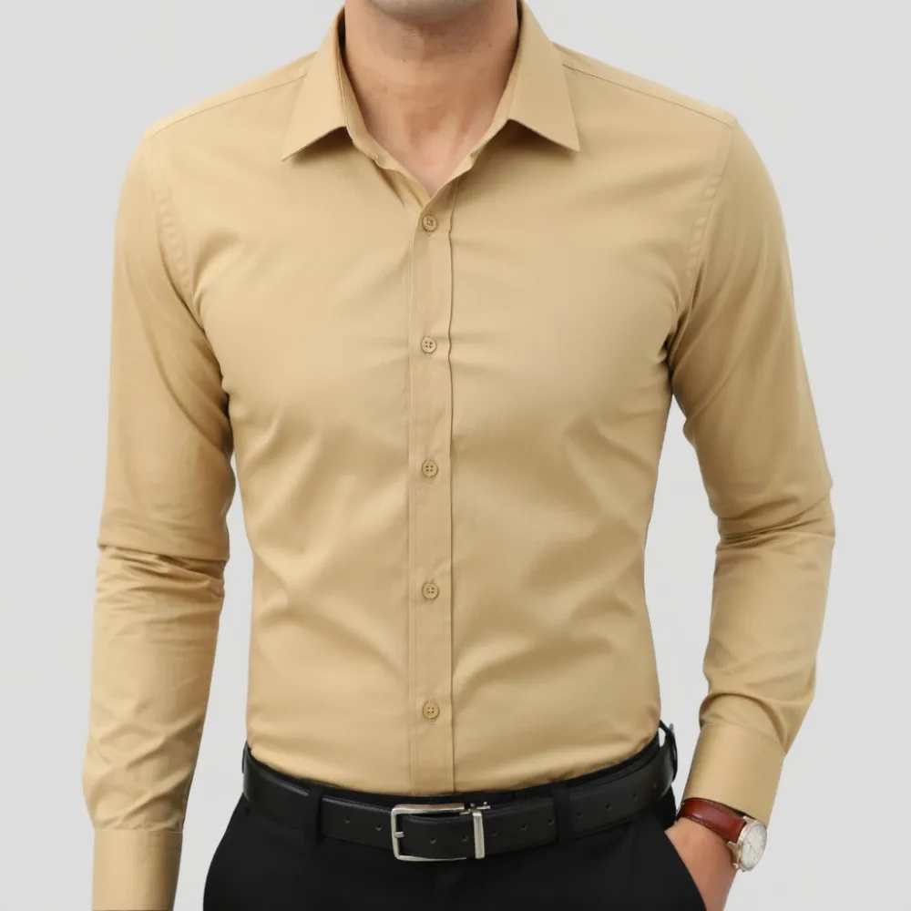 Stretch Slim-Fit Long-Sleeve Button-Down Shirt