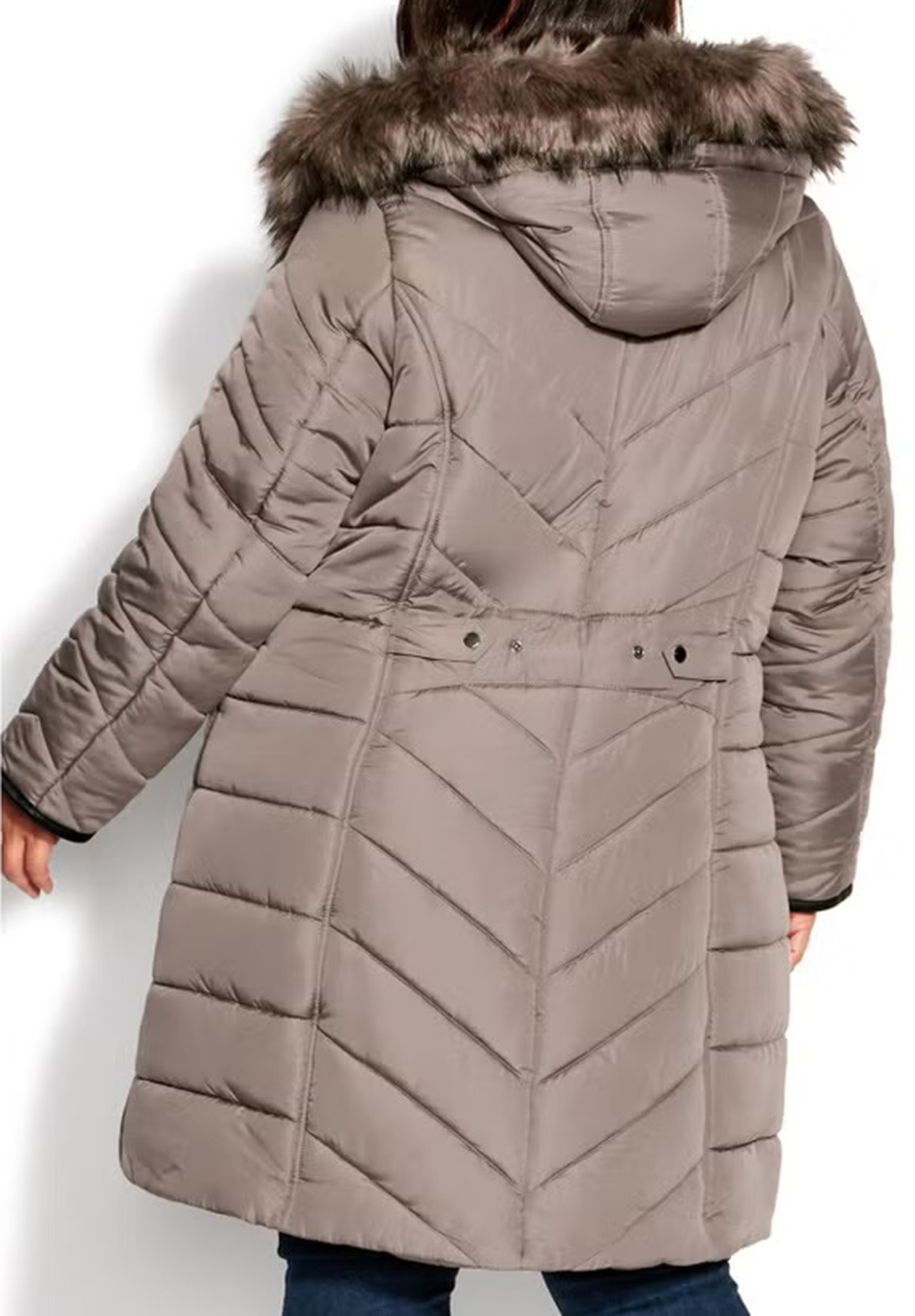 Double Zipper Mid Length Down Jacket