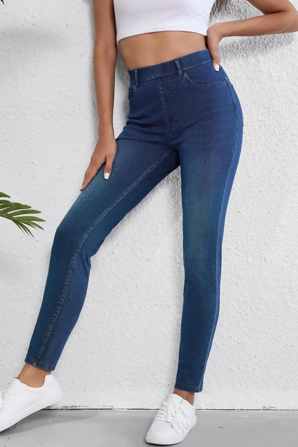 Straight Leg Ashleigh Multiple Pockets Stretchy Jeans