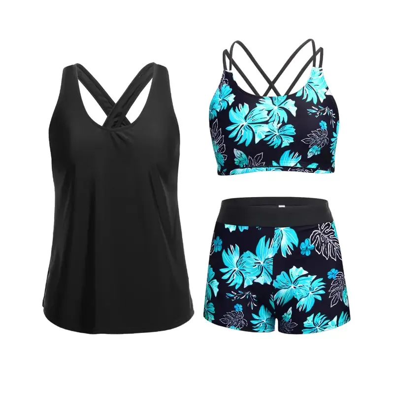Women's three-piece vest swimsuit set
