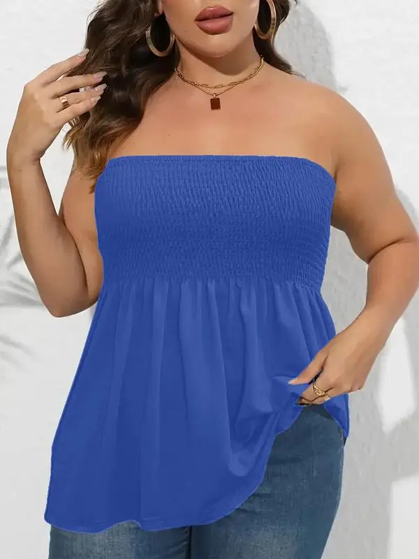 5PACK-Plus Size Tube Top For Ulder Tops Sexy Summer