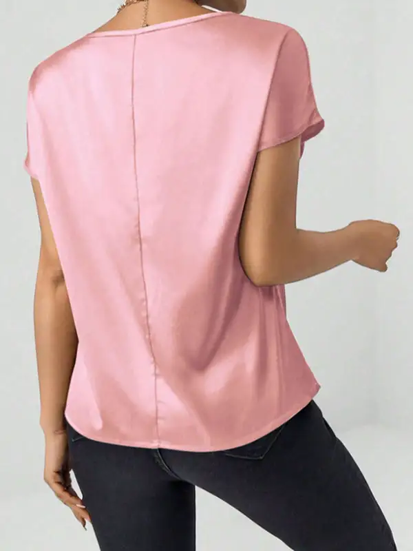Batwing Sleeve Relaxed Round Neck T-Shirt