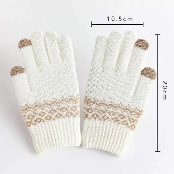Women'S Touch Screen Knitted Warm Gloves 74603771C