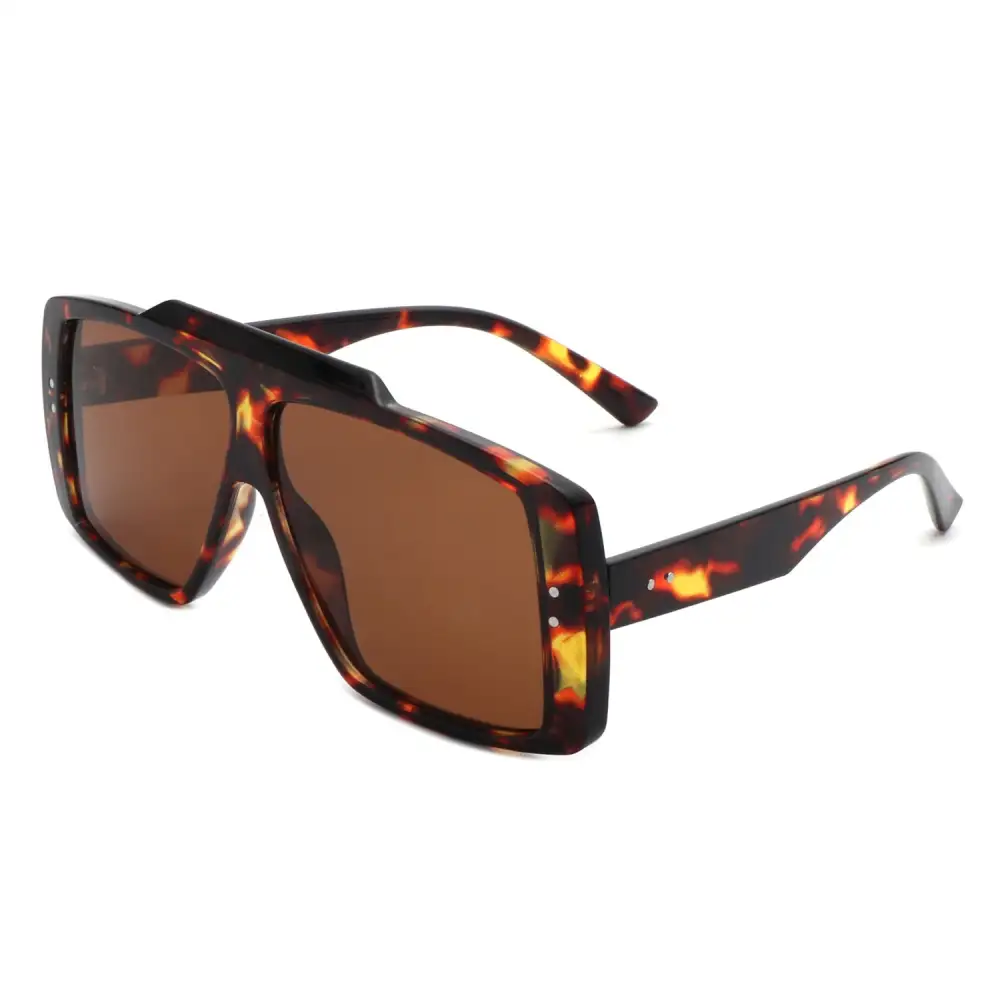 Modern Square Flat Top Frame Sunglasses