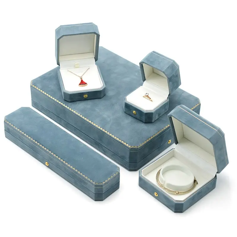 Refined Modern Velvet Jewelry Storage Box