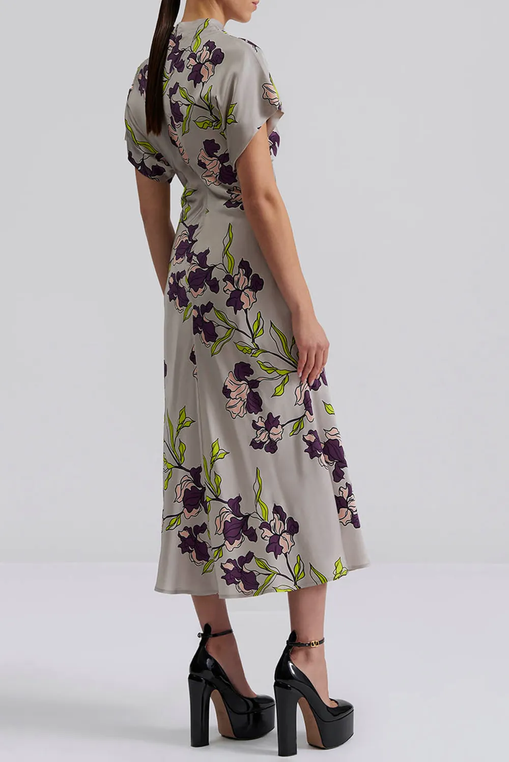 Mock Neck Sleeveless Midi Dress