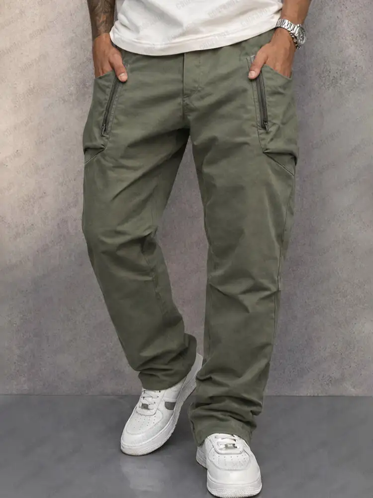 Trendy Cotton Cargo Tapered Pants