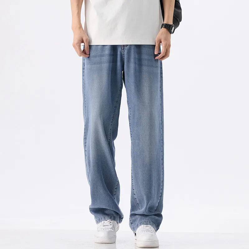 Cooling Lyocell Wide Leg Jeans
