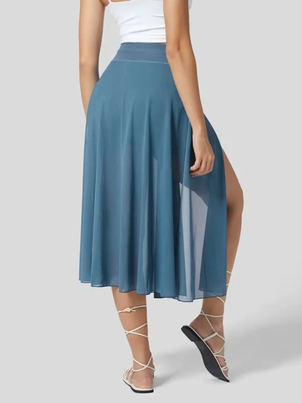 Subtle Drawstring Pocket Detail Skirt