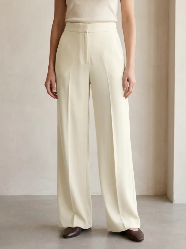 Refined High-Waisted Wide-Leg Trousers