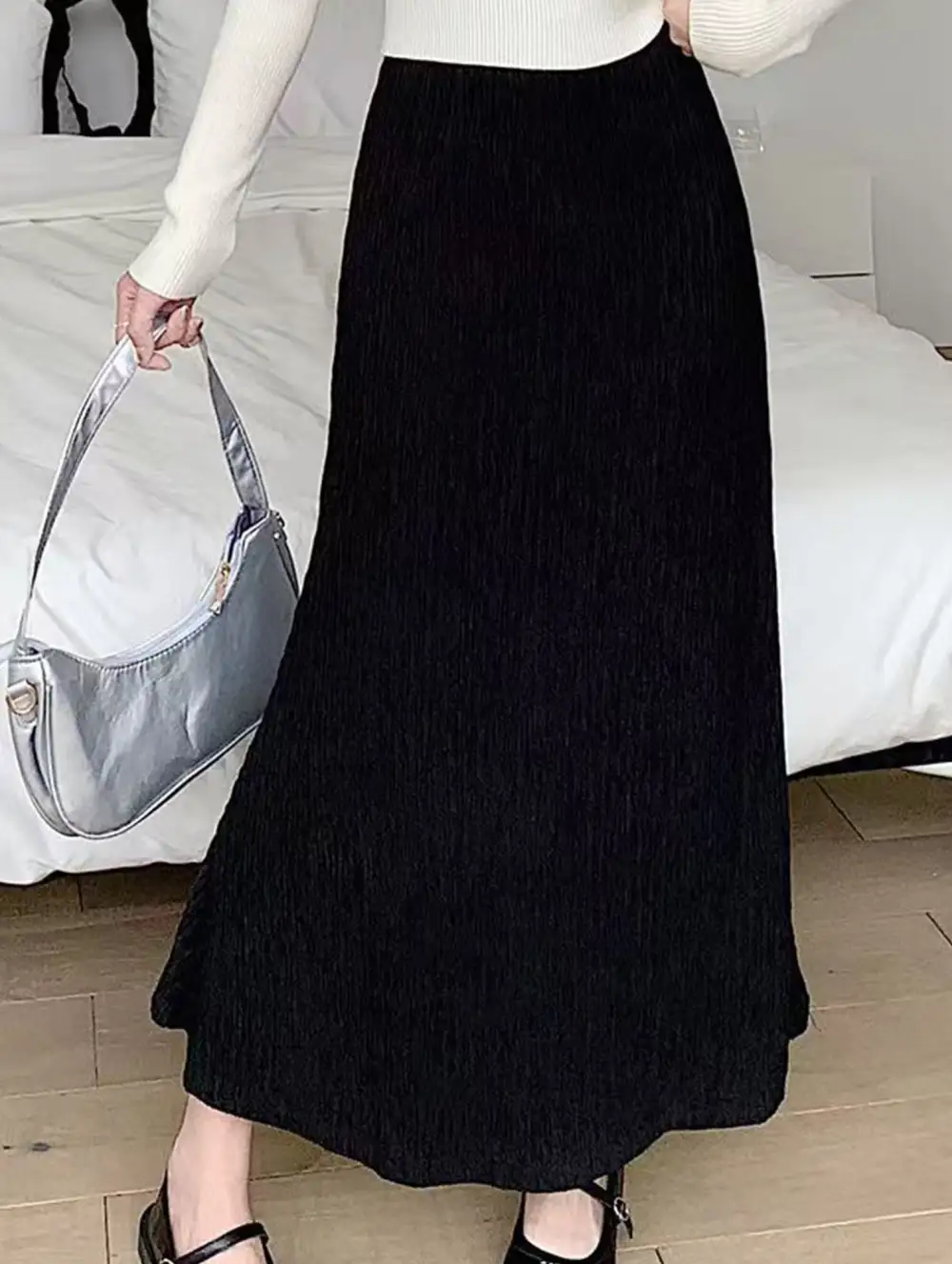 Ruched High Waist Mermaid Skirt