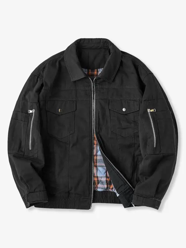 Men's Padded Pocketed Casual Jacket