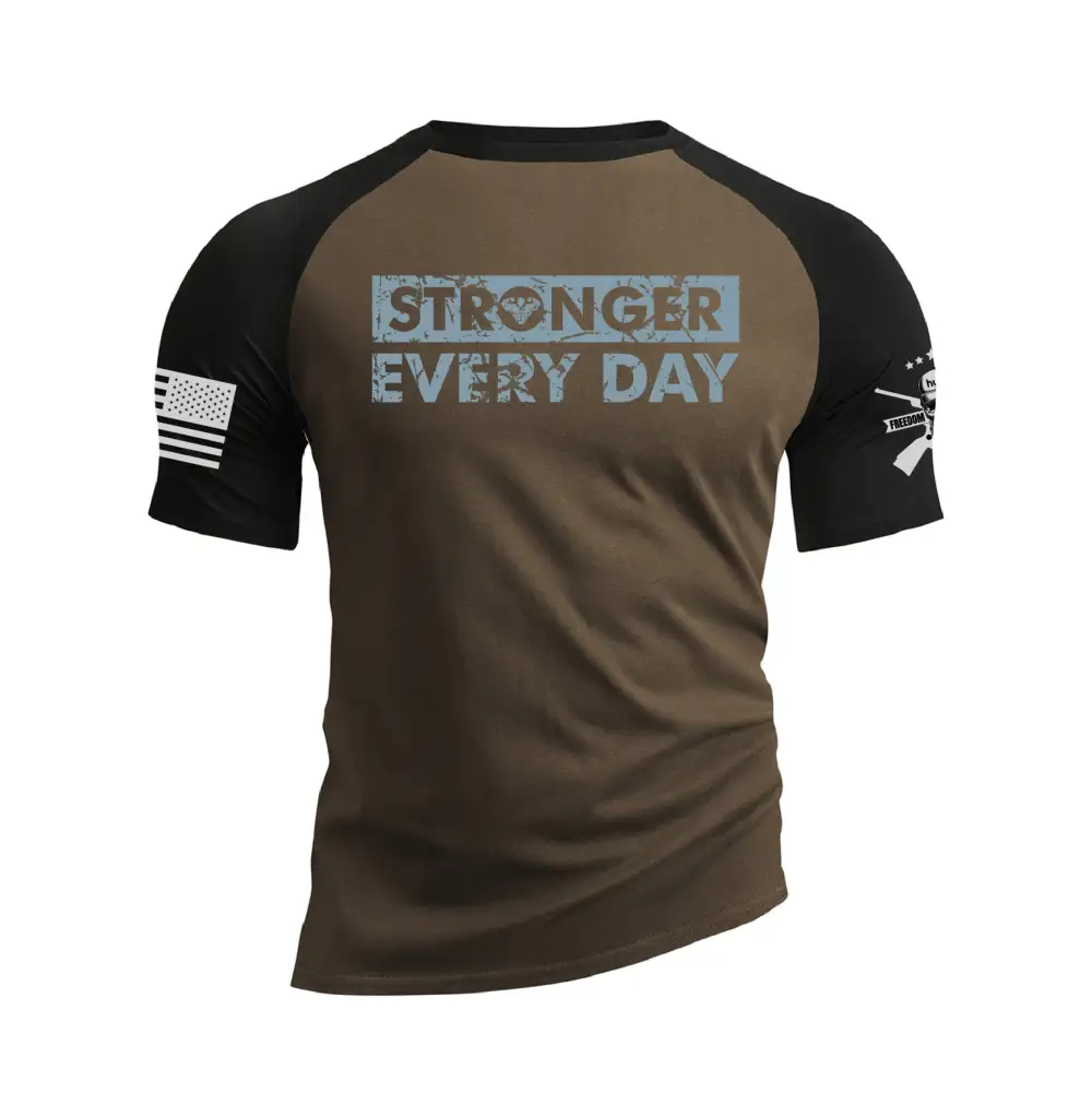 STRONGER EVERY DAY RAGLAN GRAPHIC TEE